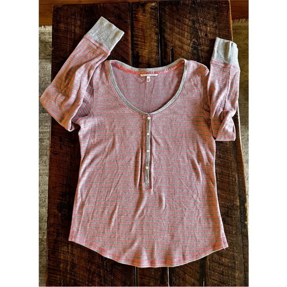 Victoria’s Secret Striped Pink and Gray Pajama Set with Eye Mask - Picture 4 of 10